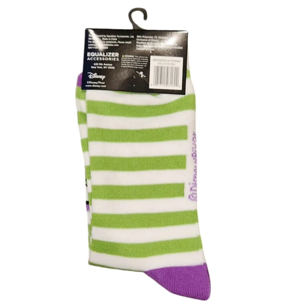 Disney Buzz Lightyear‎ Kids Socks - Green and Purple